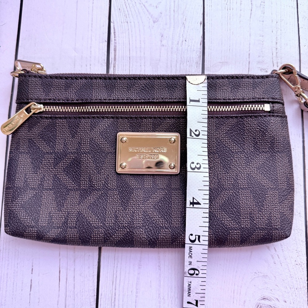 Michael Kors | Black and Brown Monogram Wristlet - Picture 10 of 10